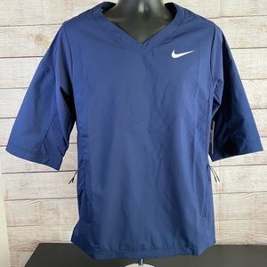 NWT Nike Short Sleeve Baseball Warmup Jacket Blue